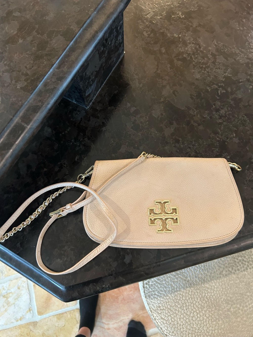 Tory Burch Britten leather crossbody Nude/Pink - Picture 2 of 8